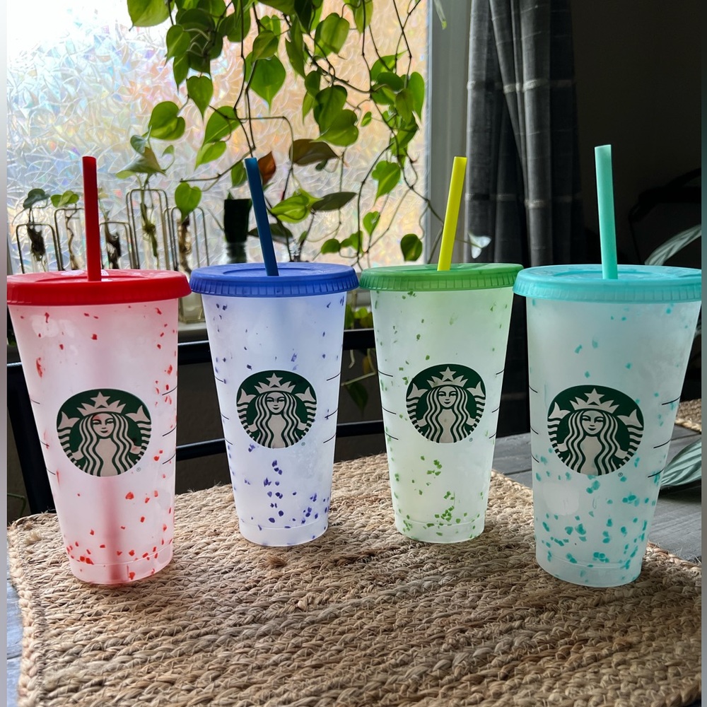 💙💚❤️ Starbucks Confetti Color Changing Cold Cups